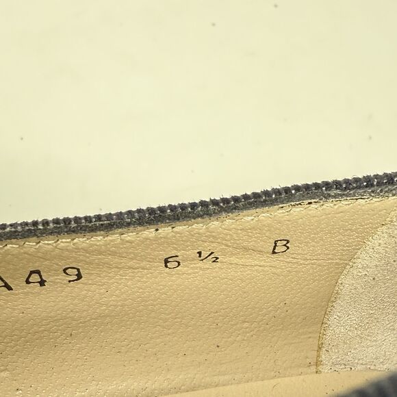 Salvatore Ferragamo Shoes Womens 6.5 B Blue Textured Suede Pumps Heels Italy - Picture 11 of 16